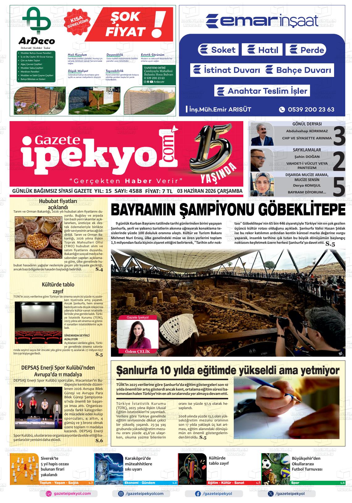 Sanliurfa Gazeteipekyol 03.06.2026