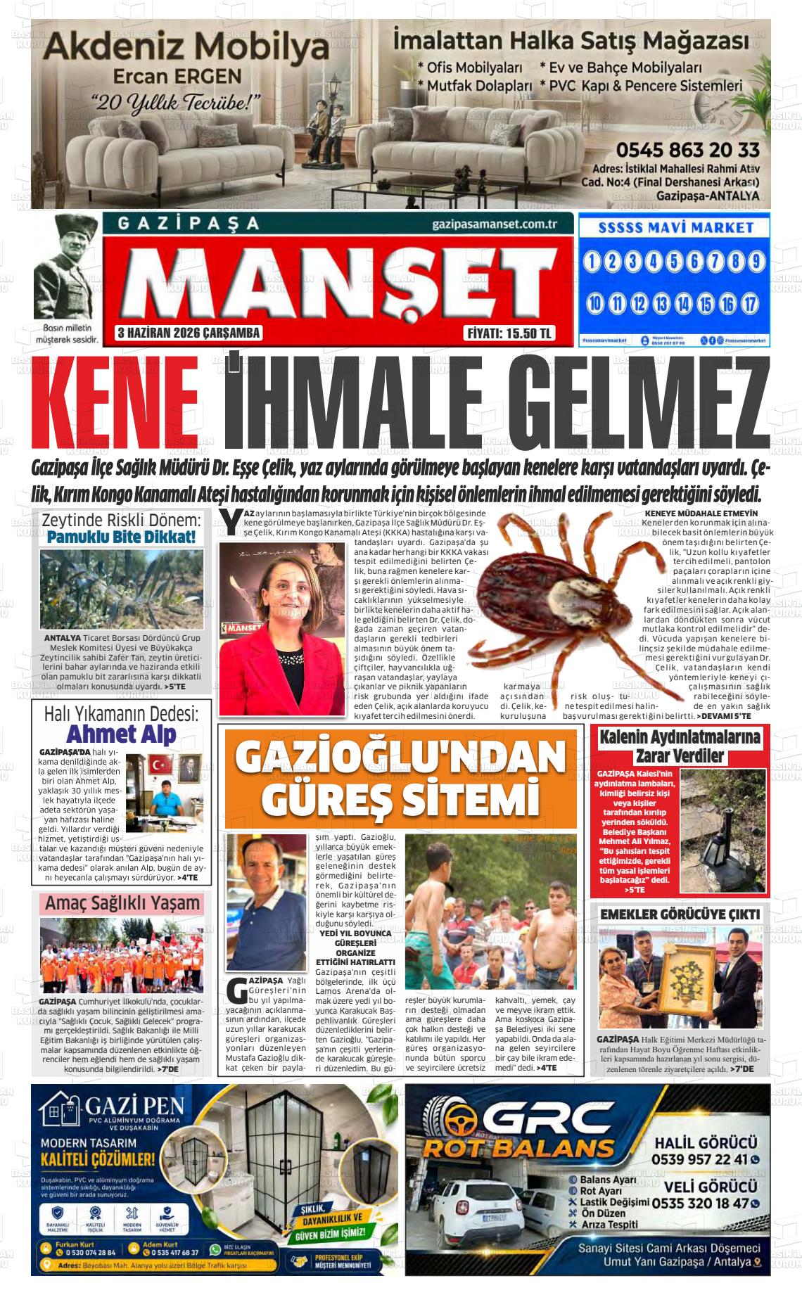 Antalya Gazipasamanset 03.06.2026