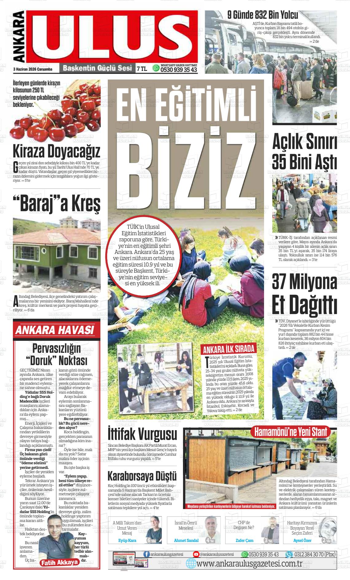 Ankara Habervaktim 03.06.2026