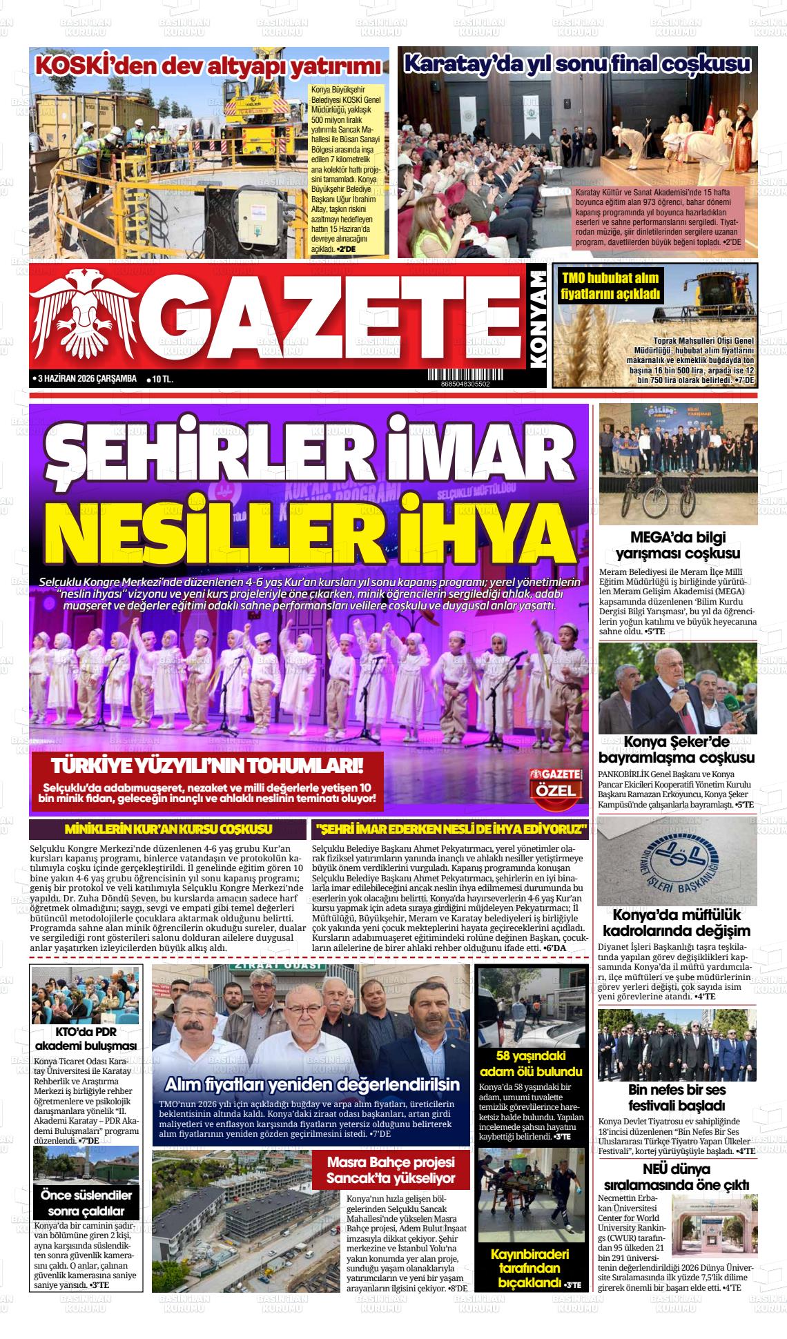 Konya Yenigun 03.06.2026