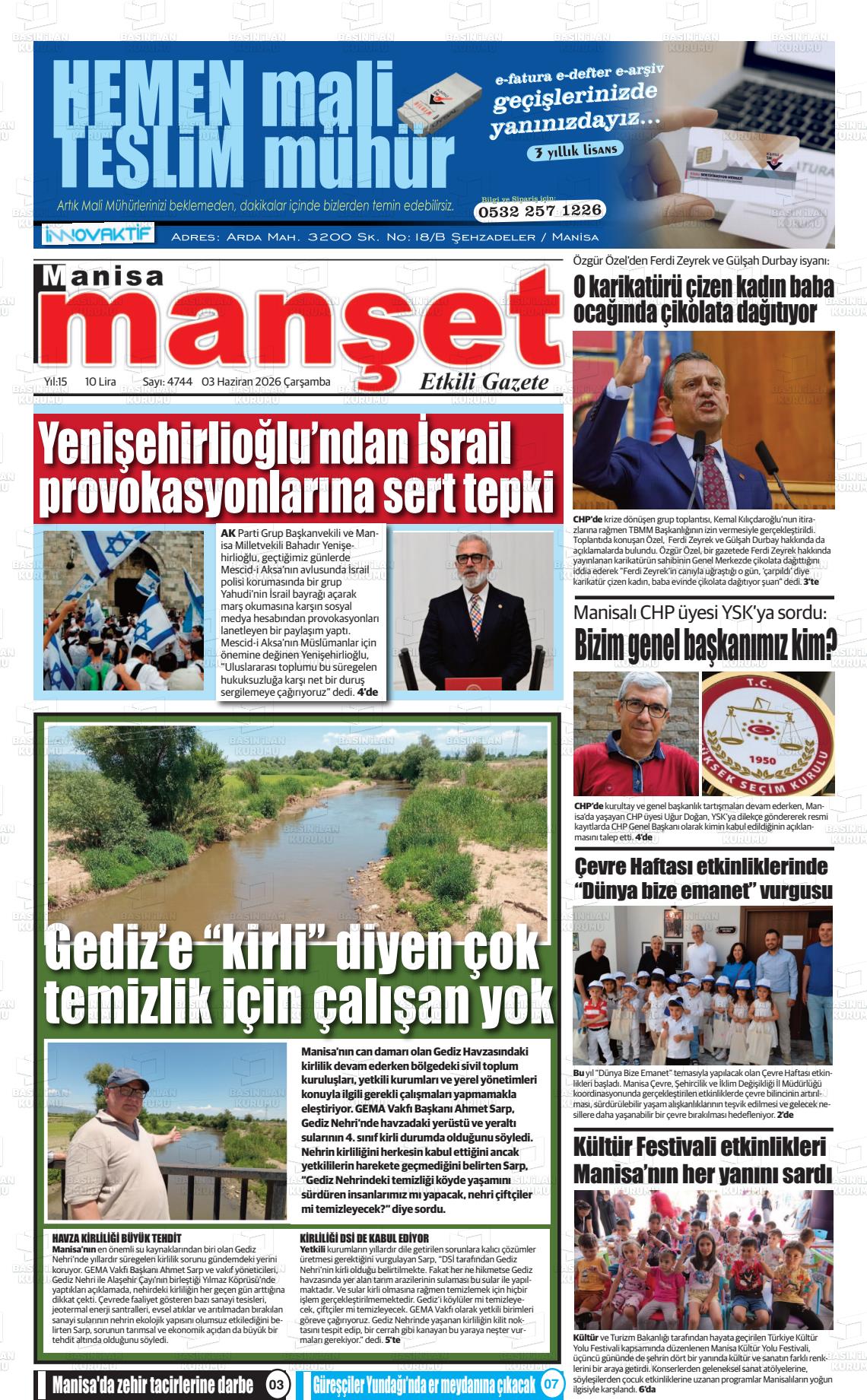 Manisa Manset 03.06.2026