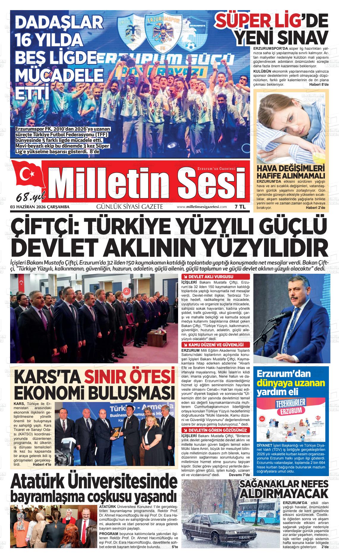 Erzurum Milletinsesi 03.06.2026
