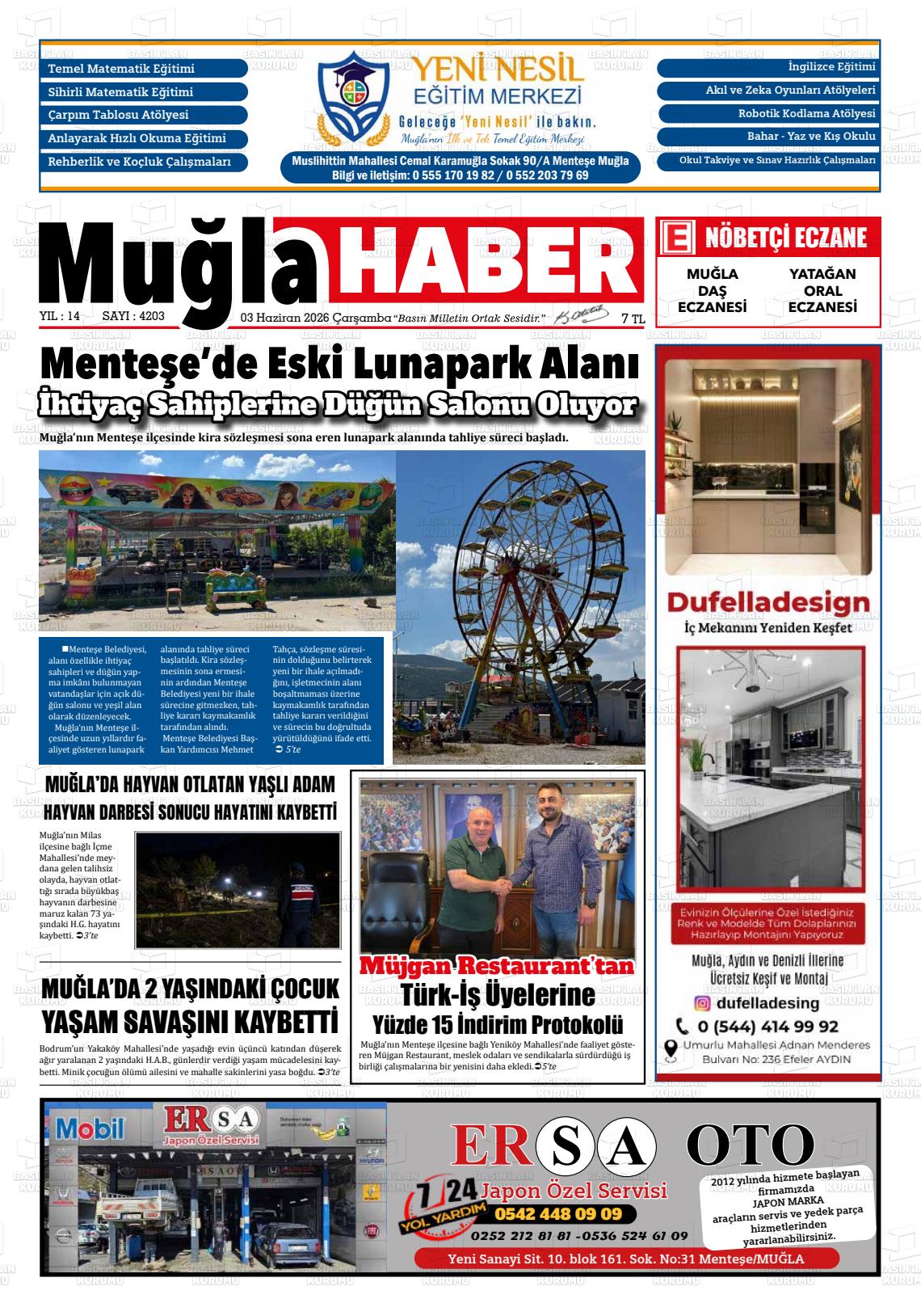 Mugla Haber 03.06.2026