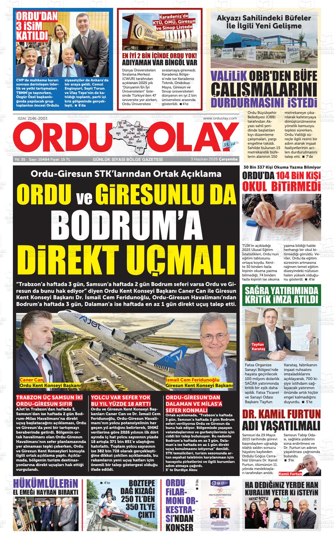 Ordu Olay 03.06.2026