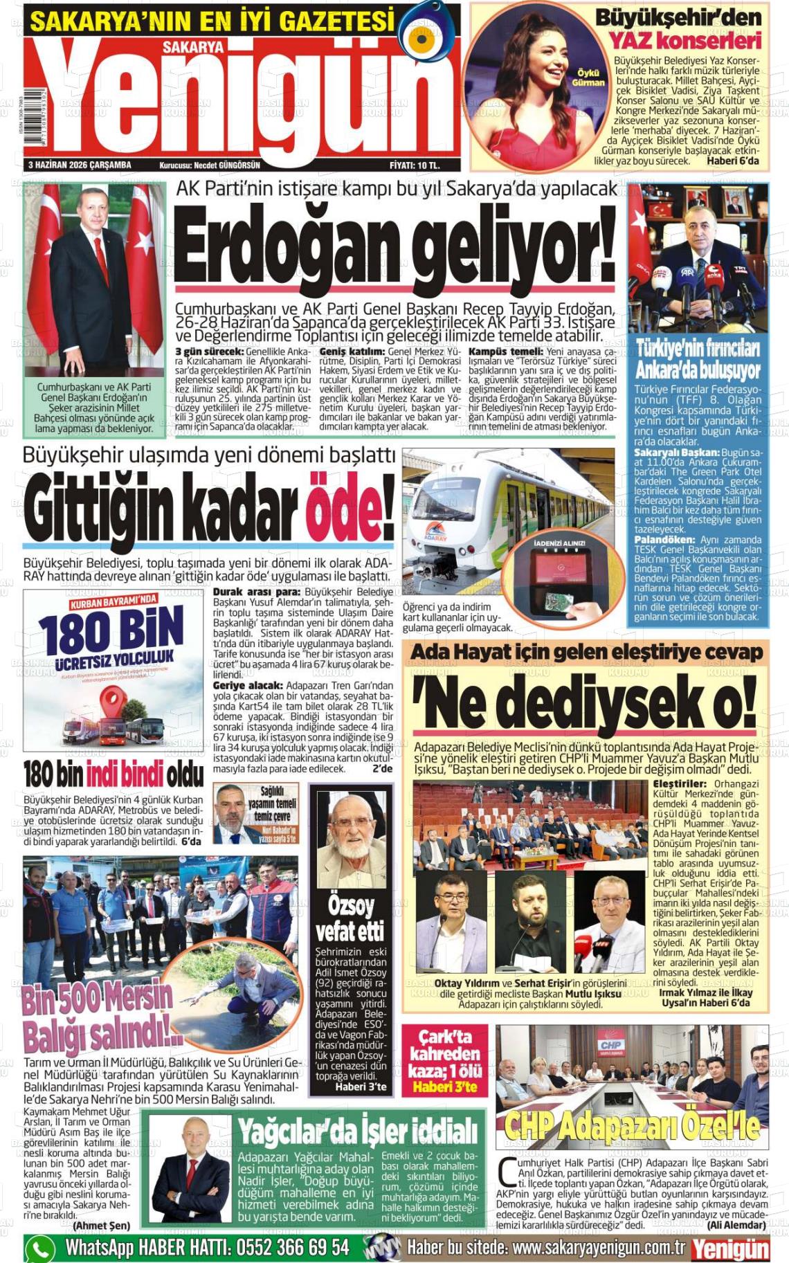 Sakarya Yenigun 03.06.2026