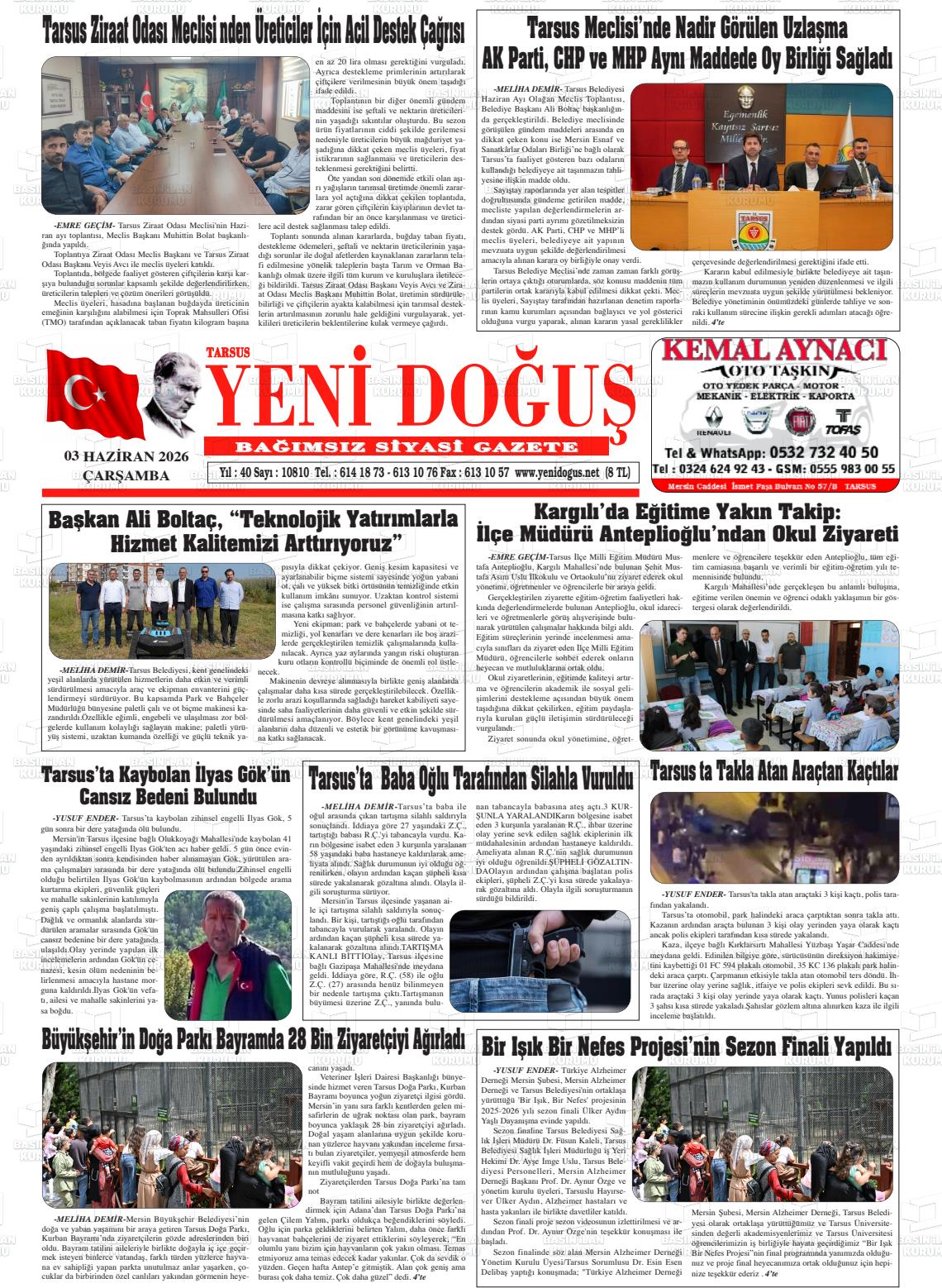 Mersin Tarsusyenidogus 03.06.2026