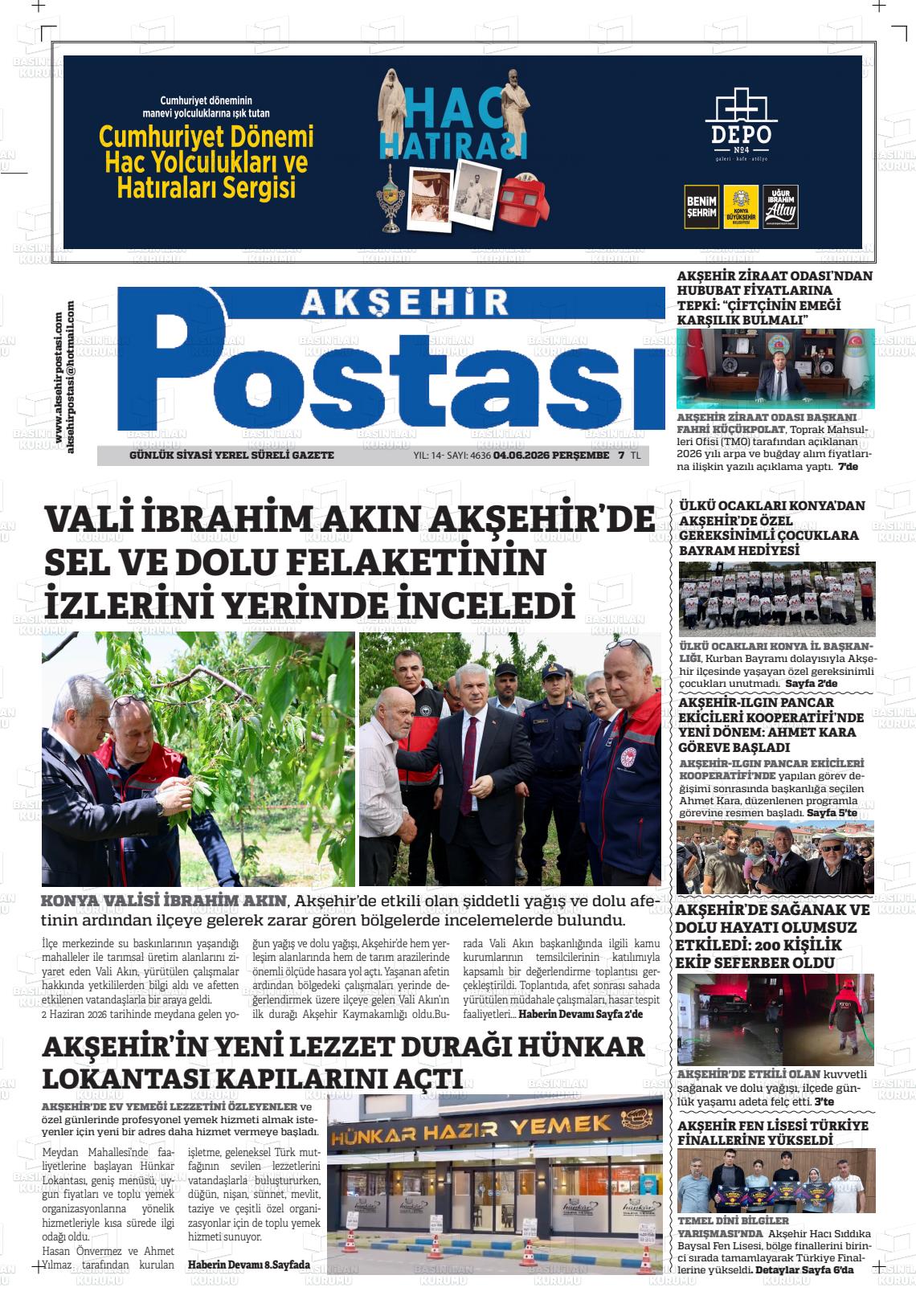 Konya Aksehirpostasi 04.06.2026