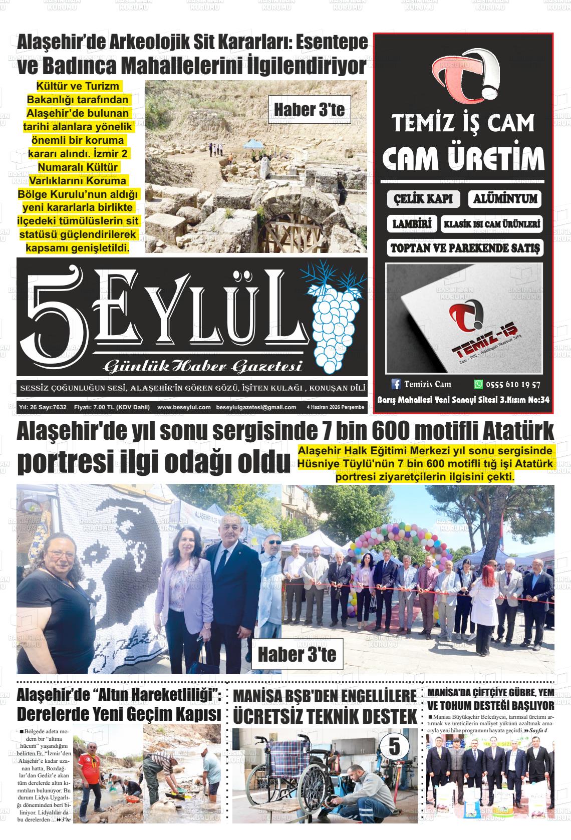 Manisa Alasehir 5 Eylul 04.06.2026