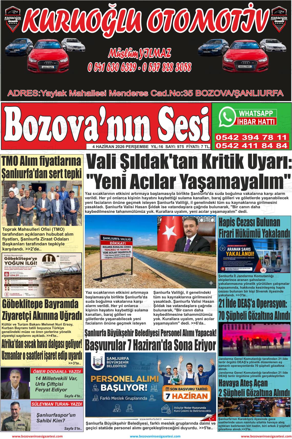 Sanliurfa Bozovaninsesi 04.06.2026