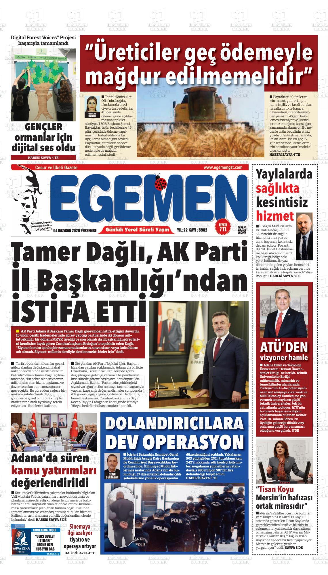 Adana Egemen 04.06.2026