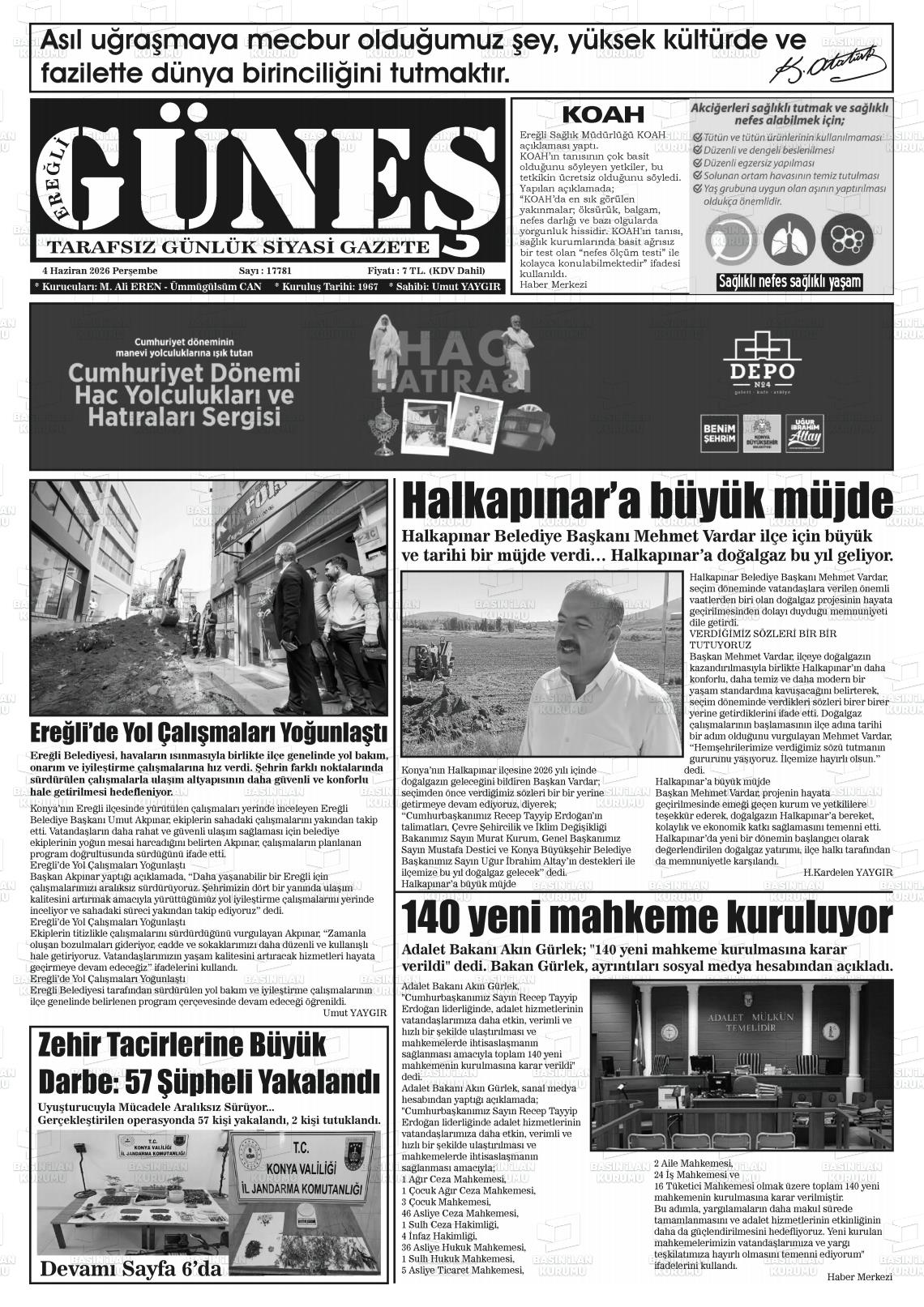 Konya Eregligunes 04.06.2026
