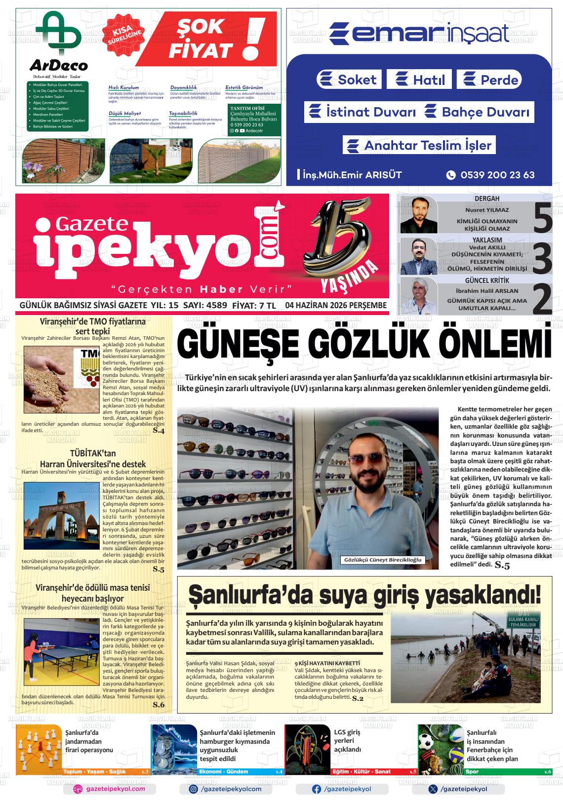 Sanliurfa Gazeteipekyol 04.06.2026