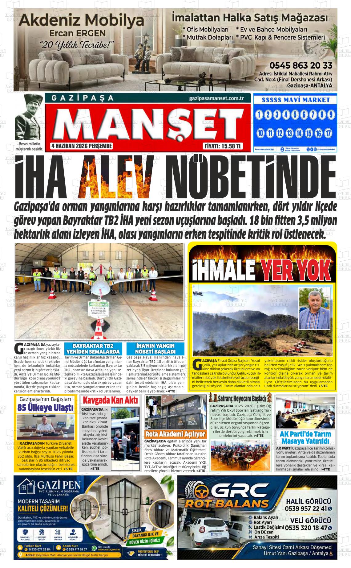 Antalya Gazipasamanset 04.06.2026