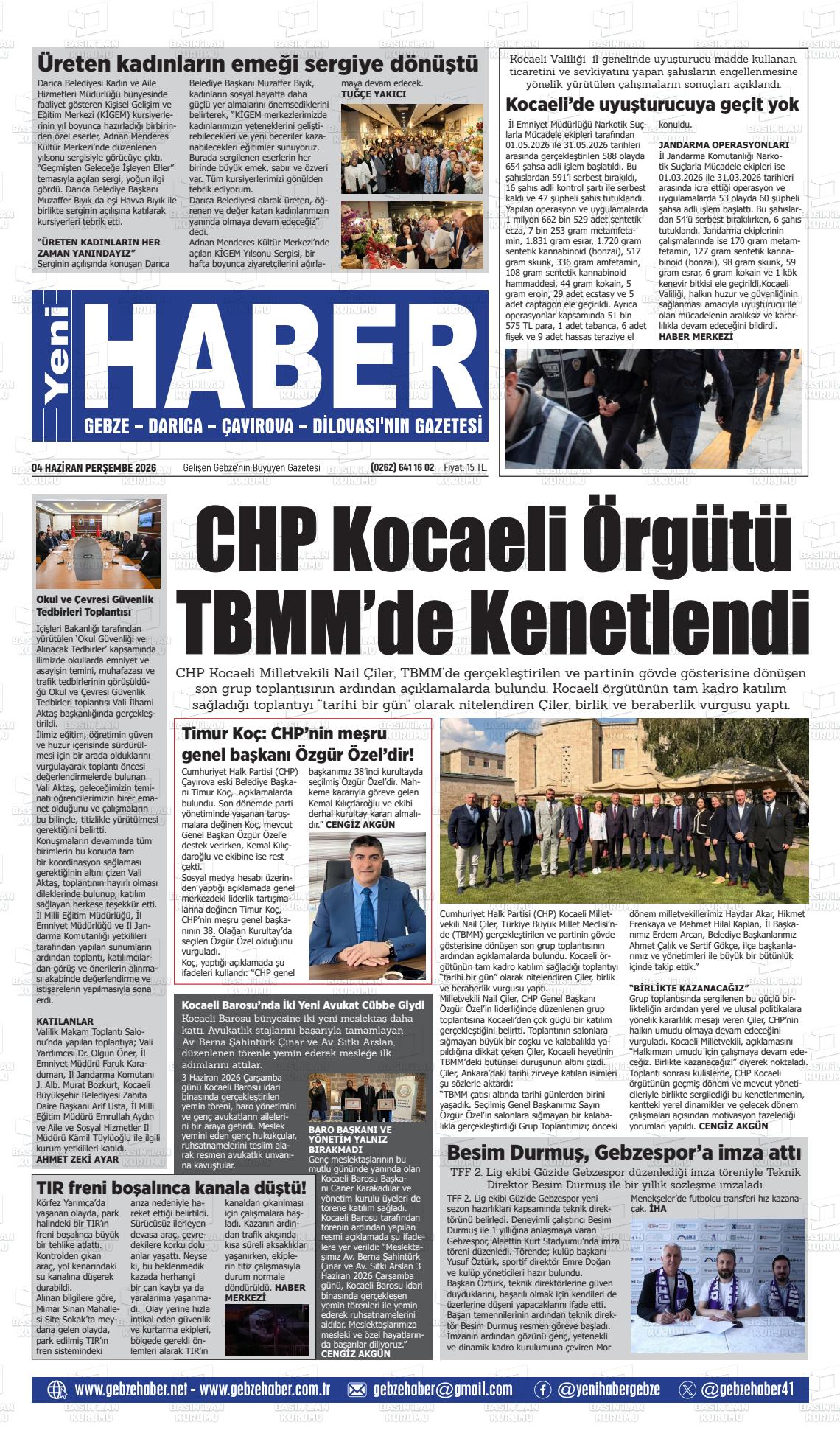 Kocaeli Gebzehaber 04.06.2026