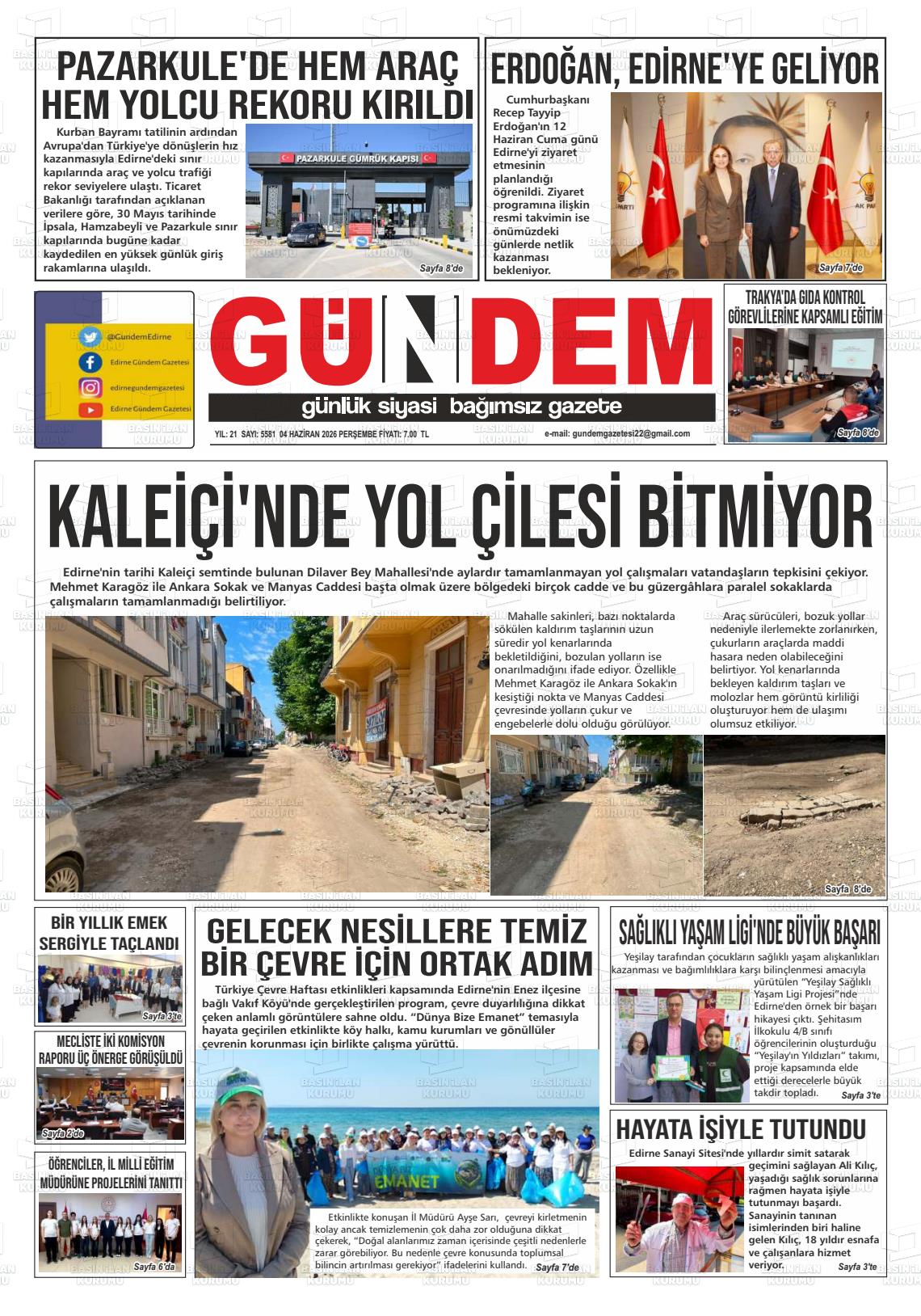 Edirne Gundem 04.06.2026