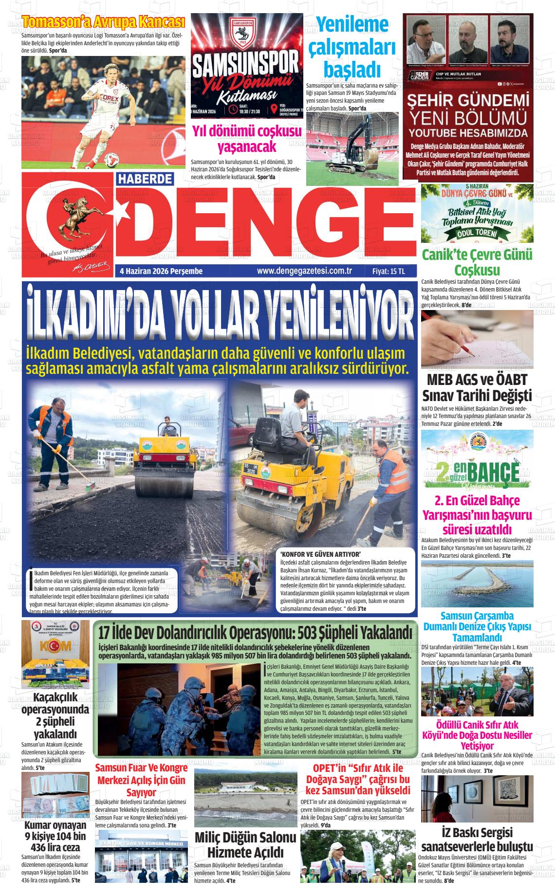 Samsun Haberdedenge 04.06.2026