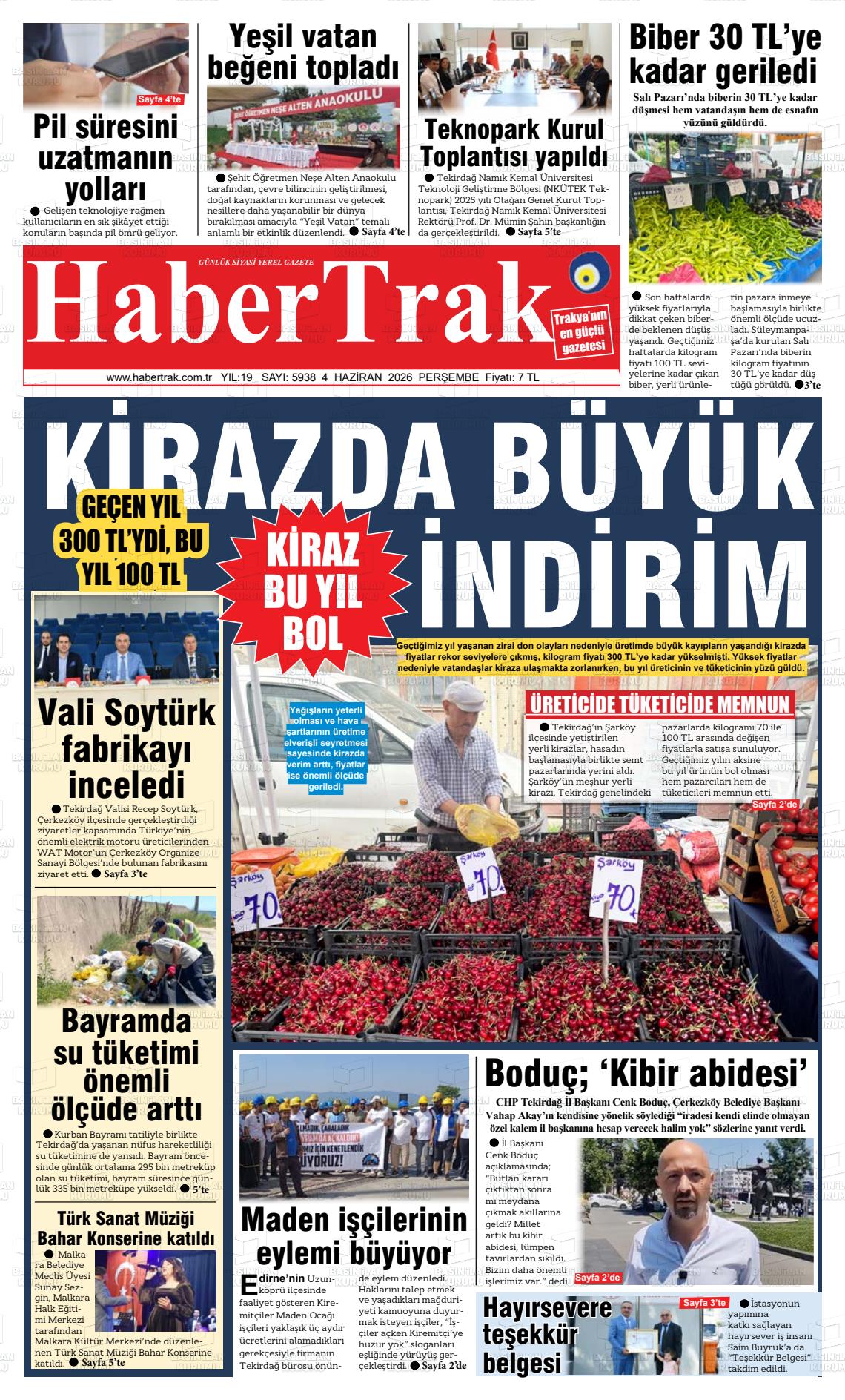 Tekirdag Habertrak 04.06.2026
