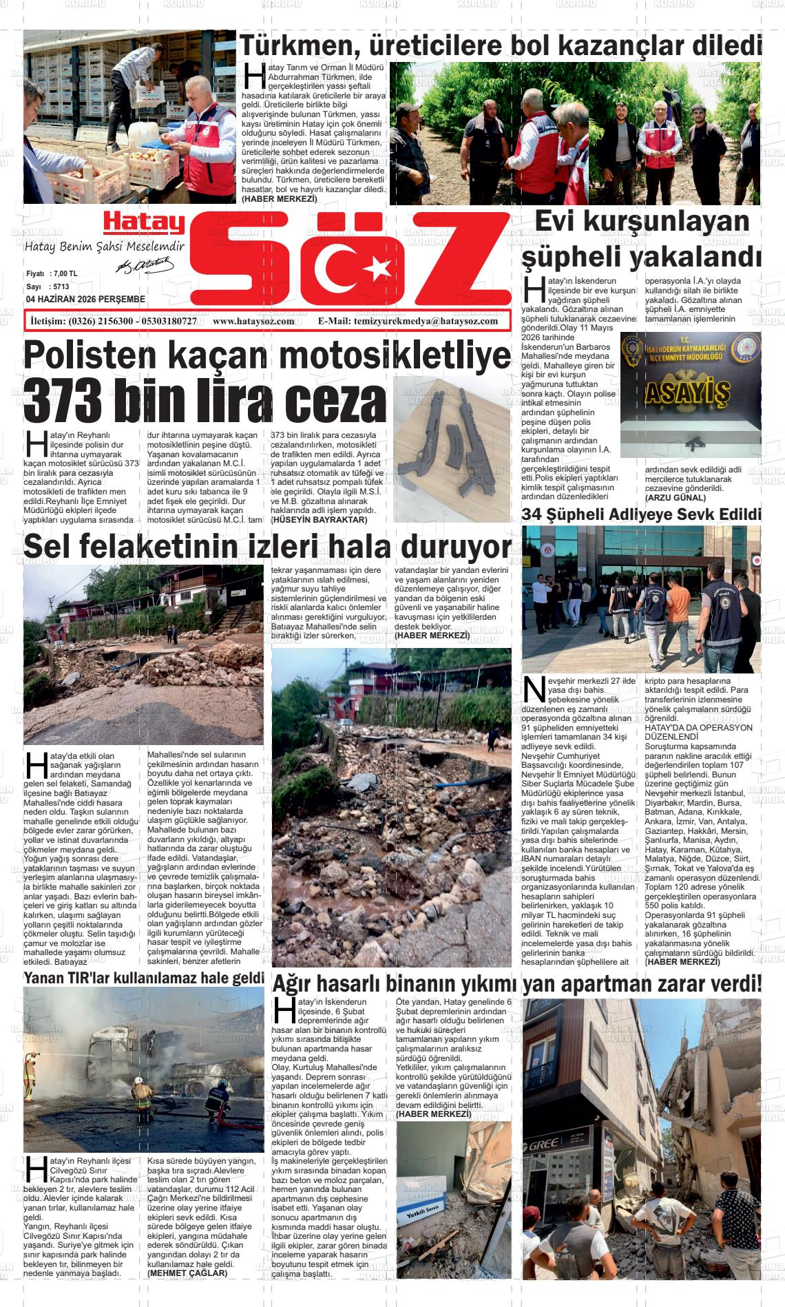 Hatay Soz 04.06.2026