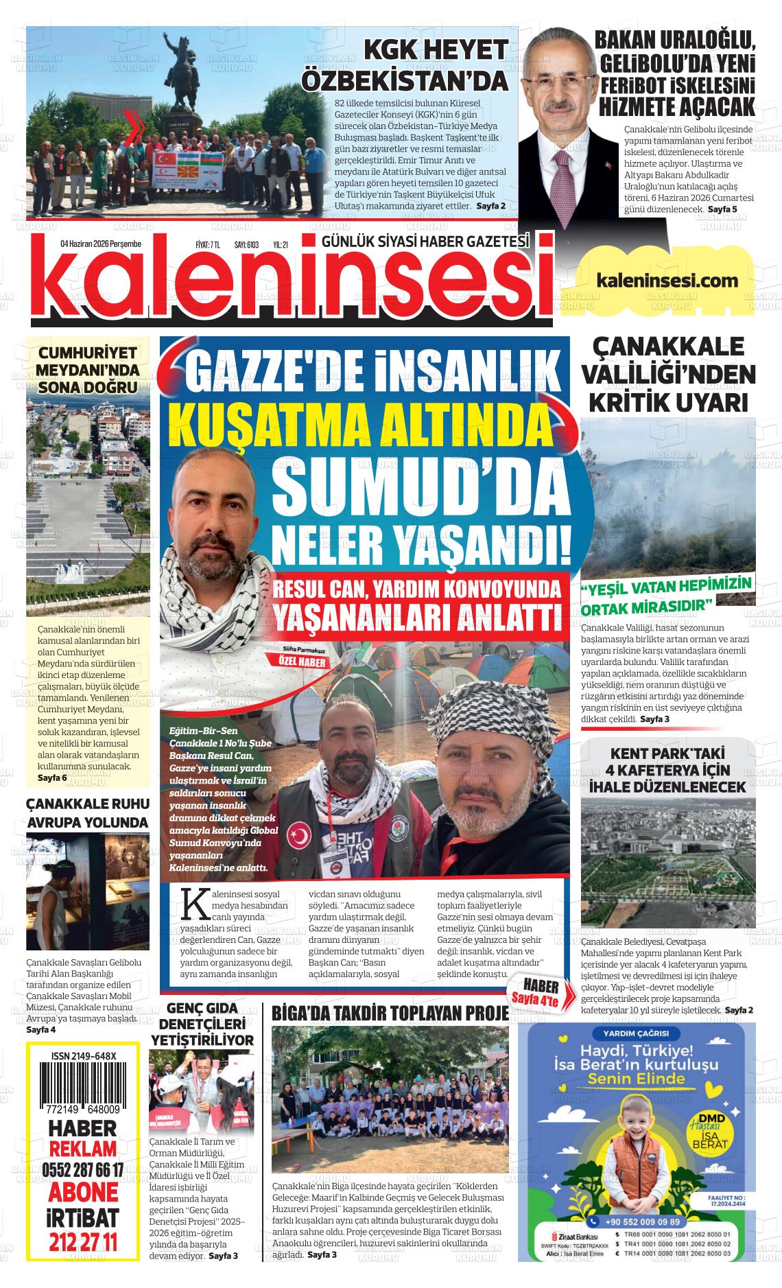 Canakkale Kaleninsesi 04.06.2026