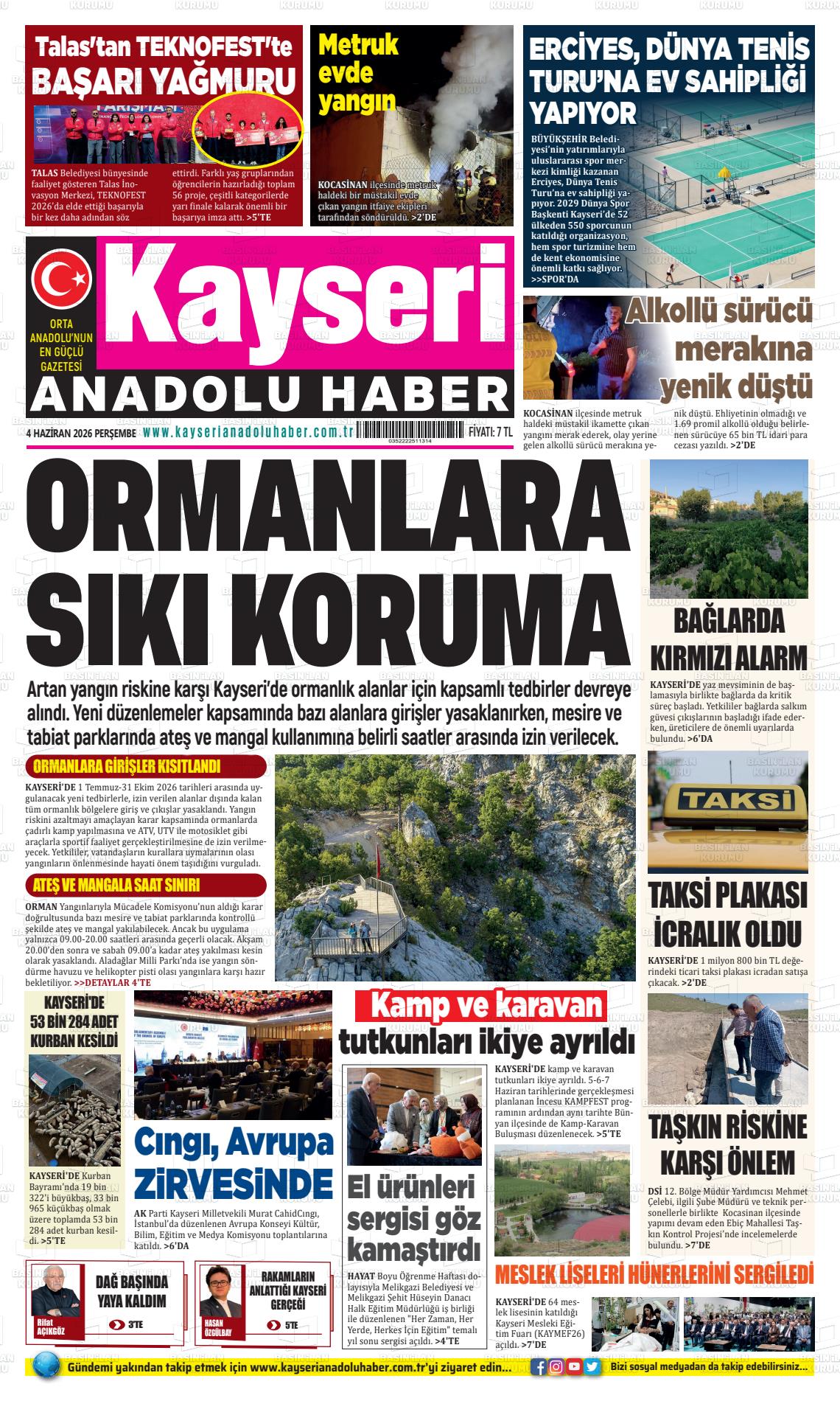 Kayseri Anadoluhaber 04.06.2026