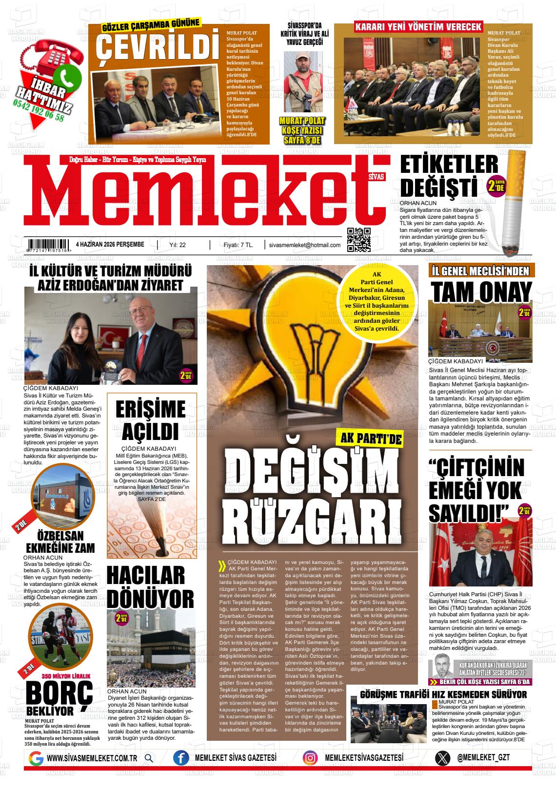 Sivas Memleket 04.06.2026