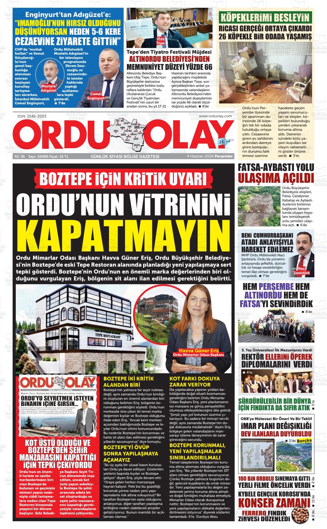 Ordu Olay 04.06.2026