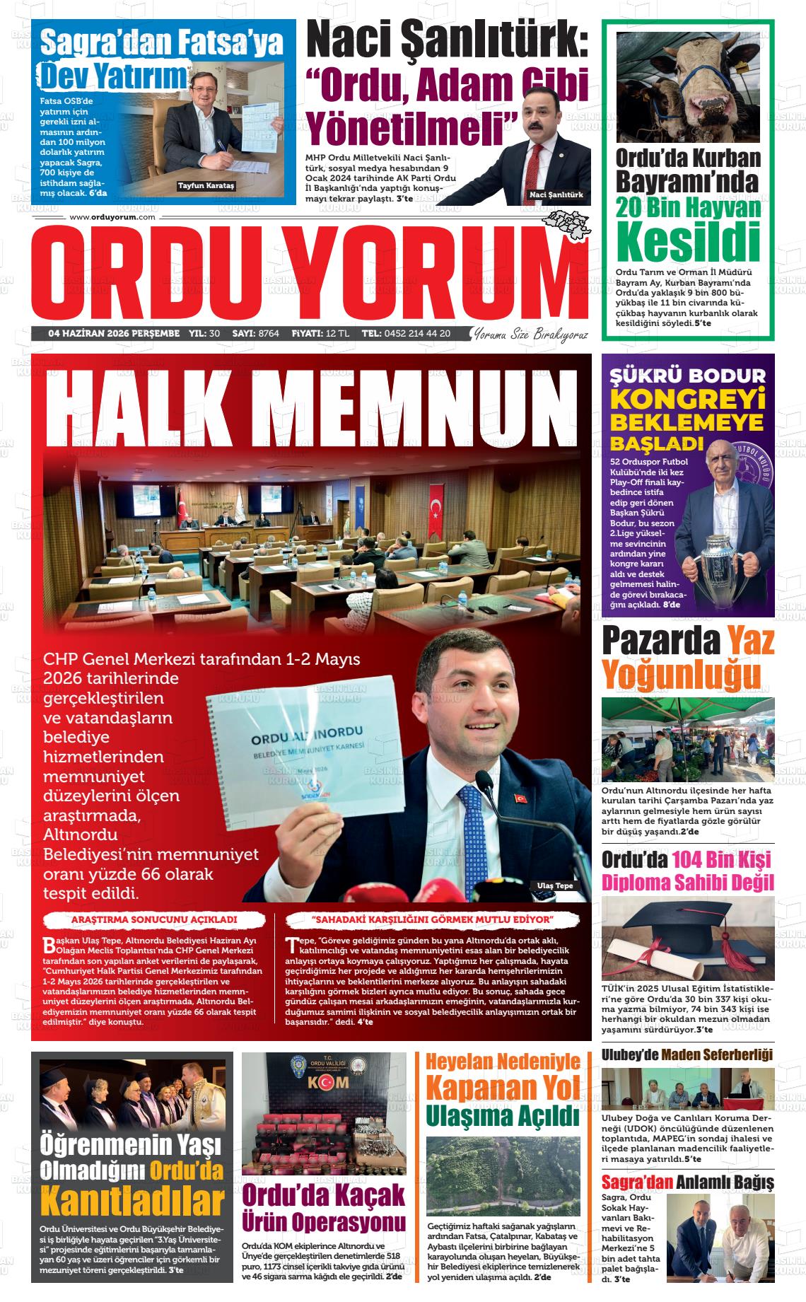 Ordu Yorum 04.06.2026