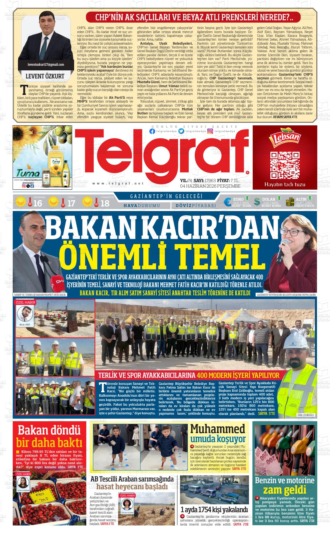 Gaziantep Telgraf 04.06.2026
