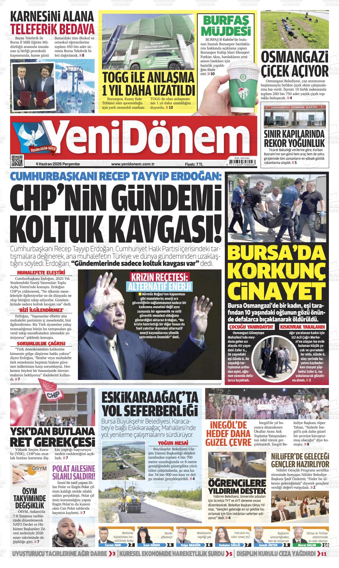Bursa Yenidonem 04.06.2026