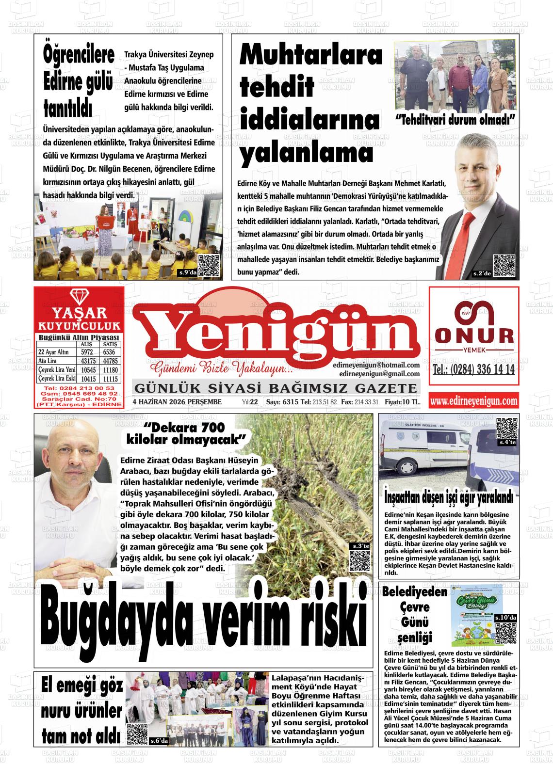 Izmir Yenigun 04.06.2026