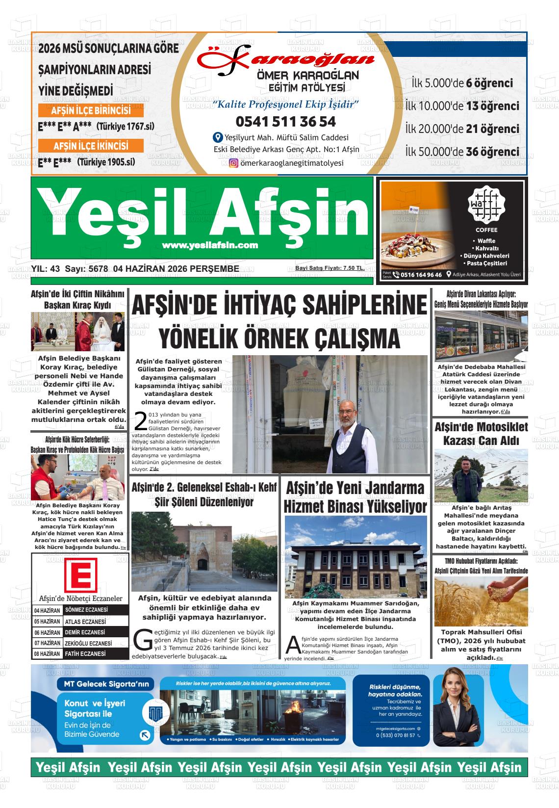 Kahramanmaras Yesilafsin 04.06.2026