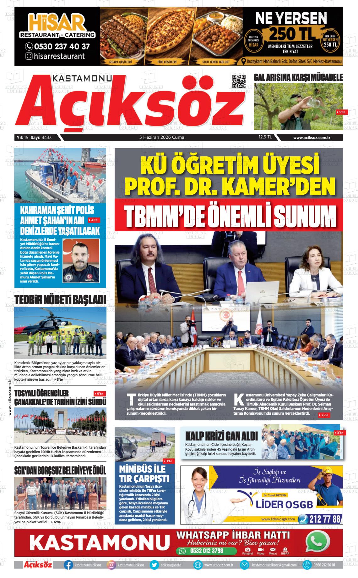 Kastamonu Aciksoz 05.06.2026