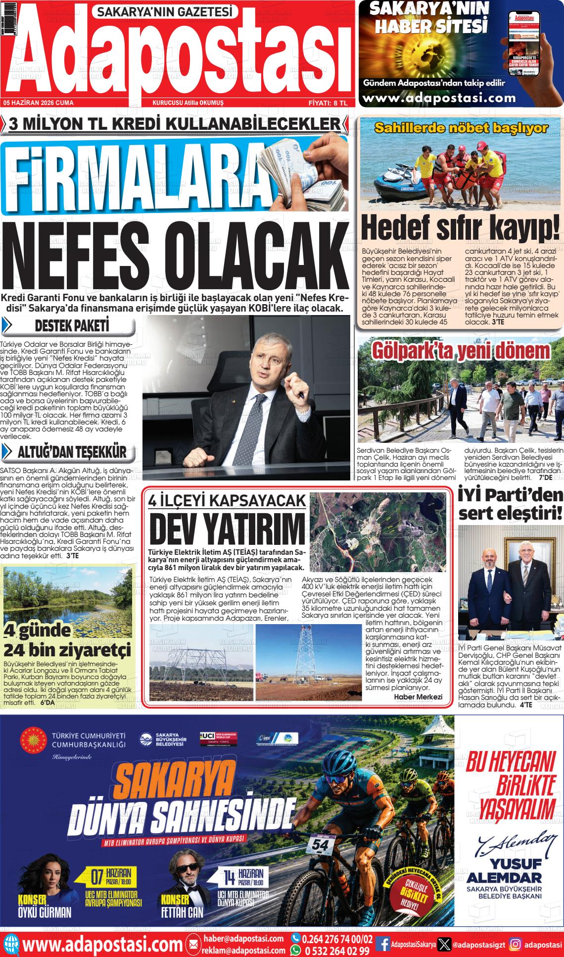 Sakarya Adapostasi 05.06.2026