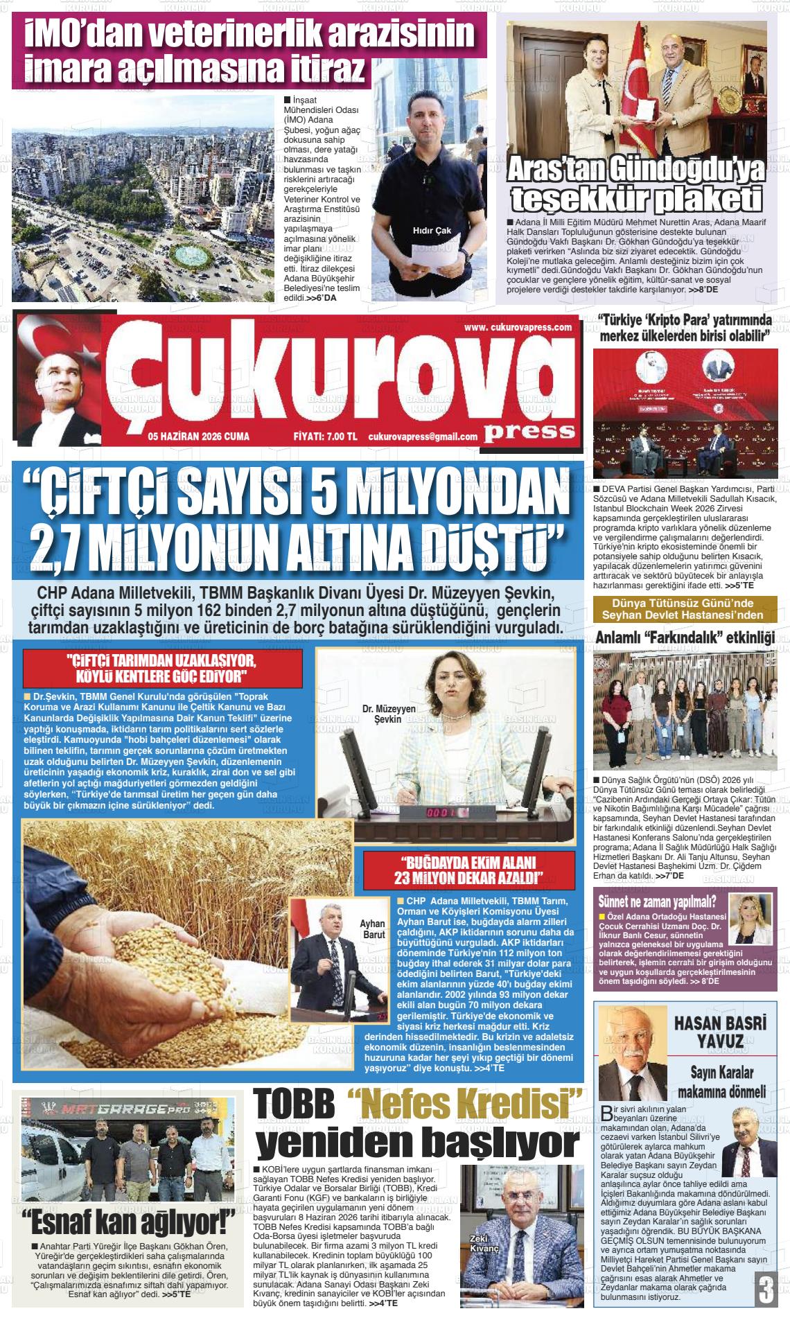 Adana Cukurovapress 05.06.2026