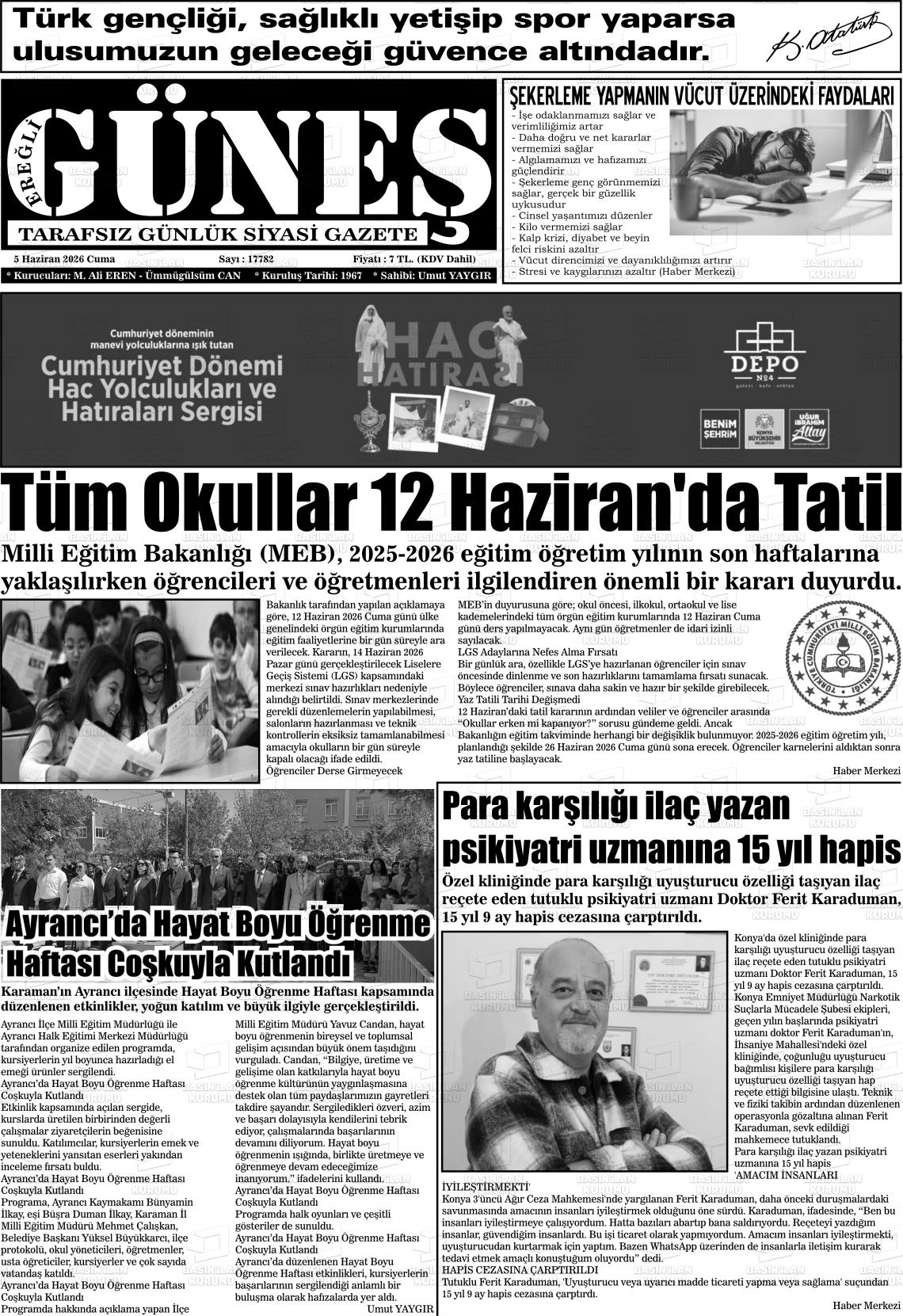 Konya Eregligunes 05.06.2026