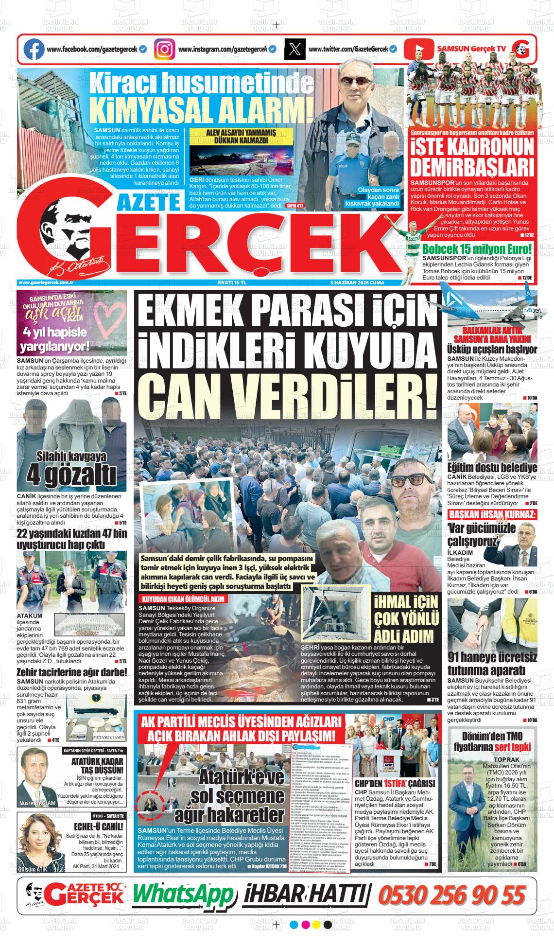 Samsun Gazetegercek 05.06.2026