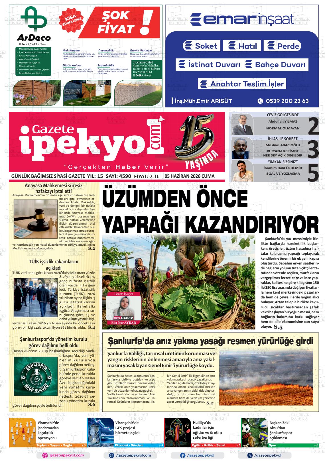 Sanliurfa Gazeteipekyol 05.06.2026