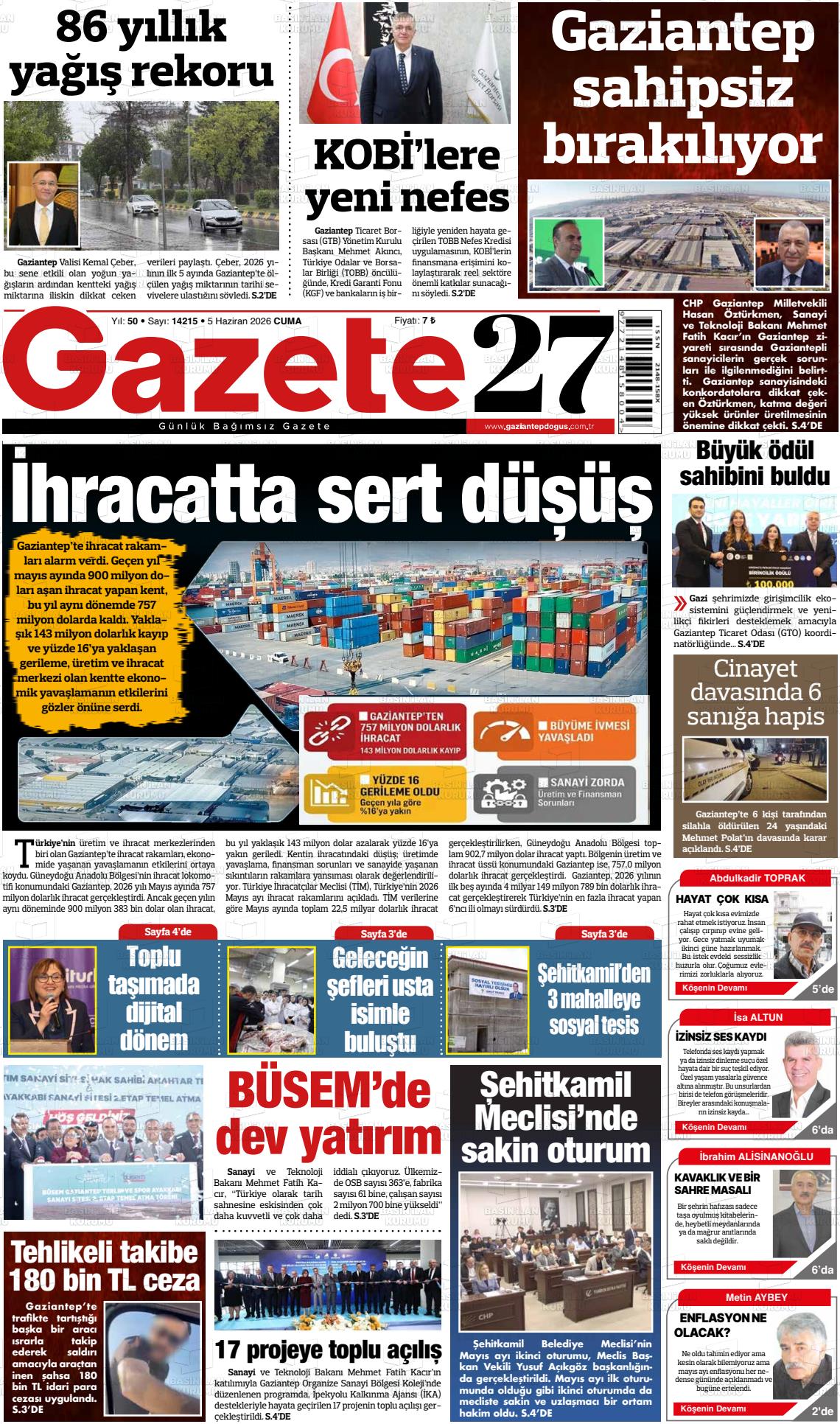 Gaziantep Dogus 05.06.2026