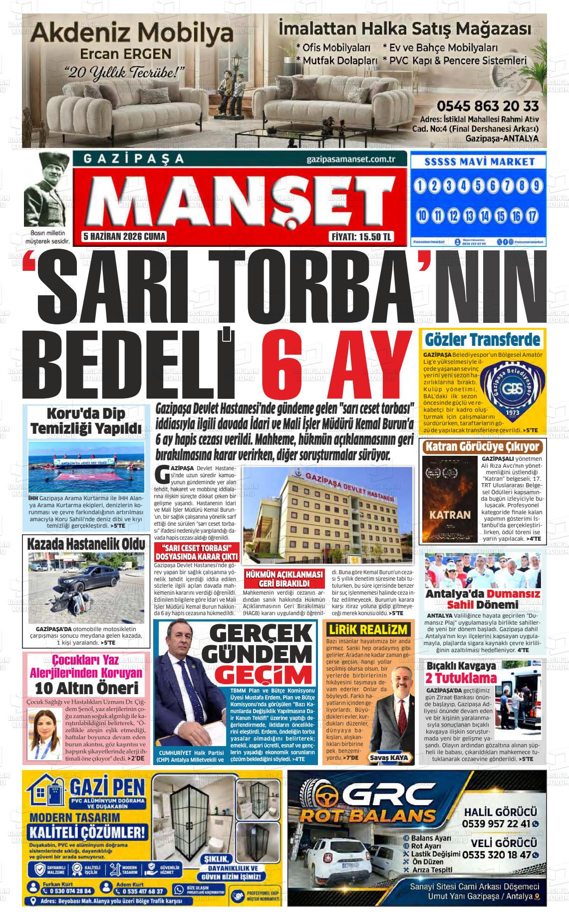Antalya Gazipasamanset 05.06.2026