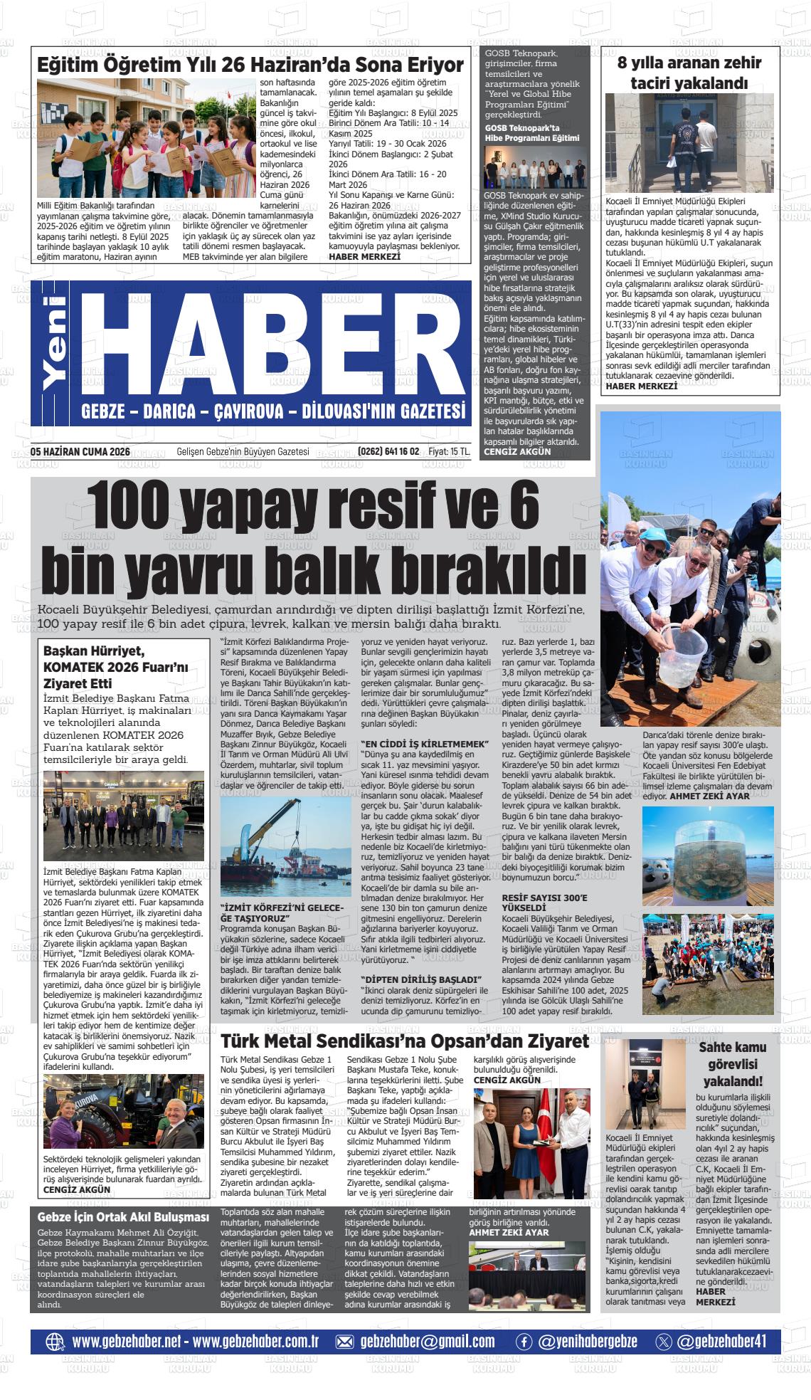 Kocaeli Gebzehaber 05.06.2026