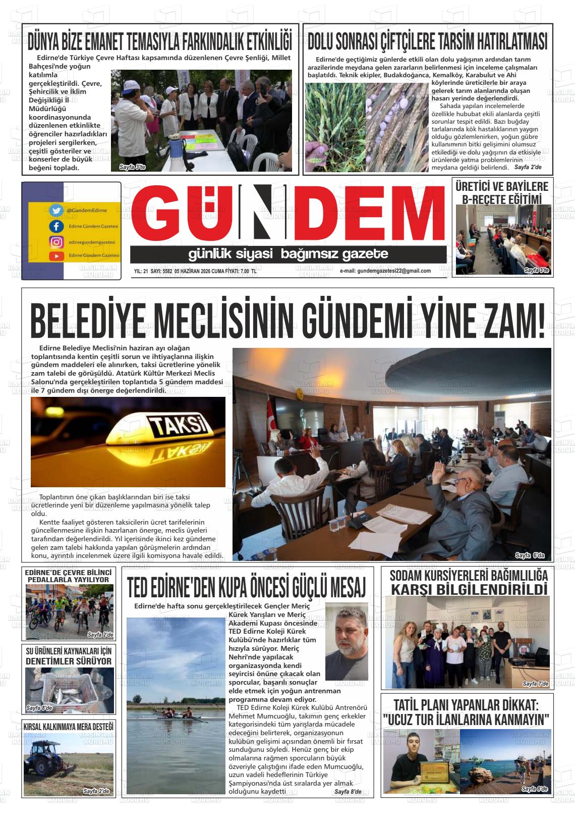 Edirne Gundem 05.06.2026