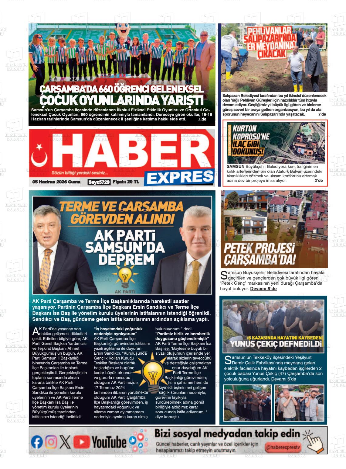 Samsun Haberexpres 05.06.2026