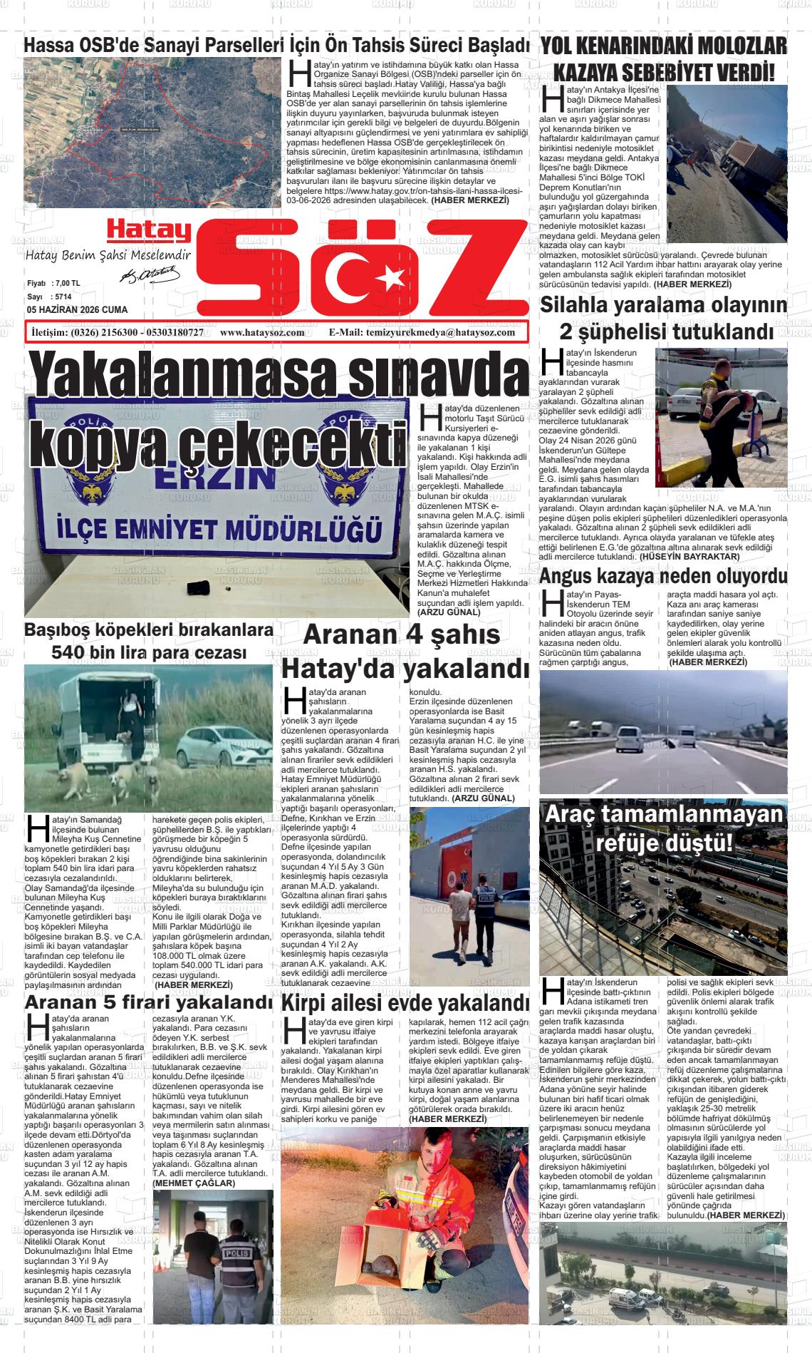 Hatay Soz 05.06.2026