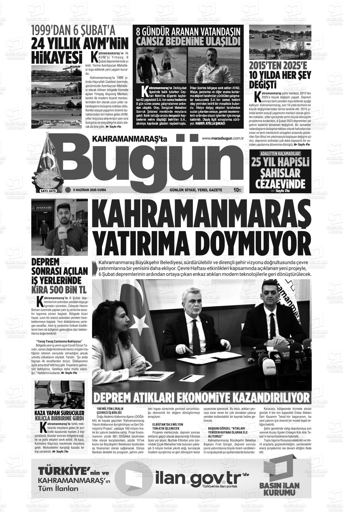 Kahramanmaras Tabugun 05.06.2026