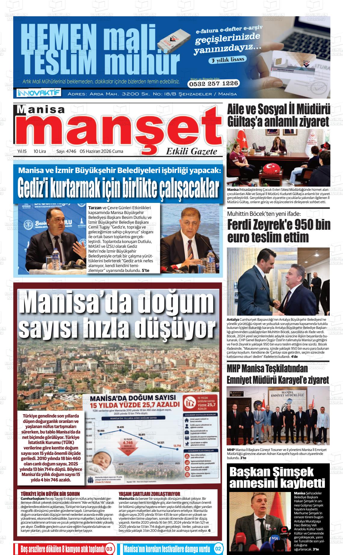 Manisa Manset 05.06.2026