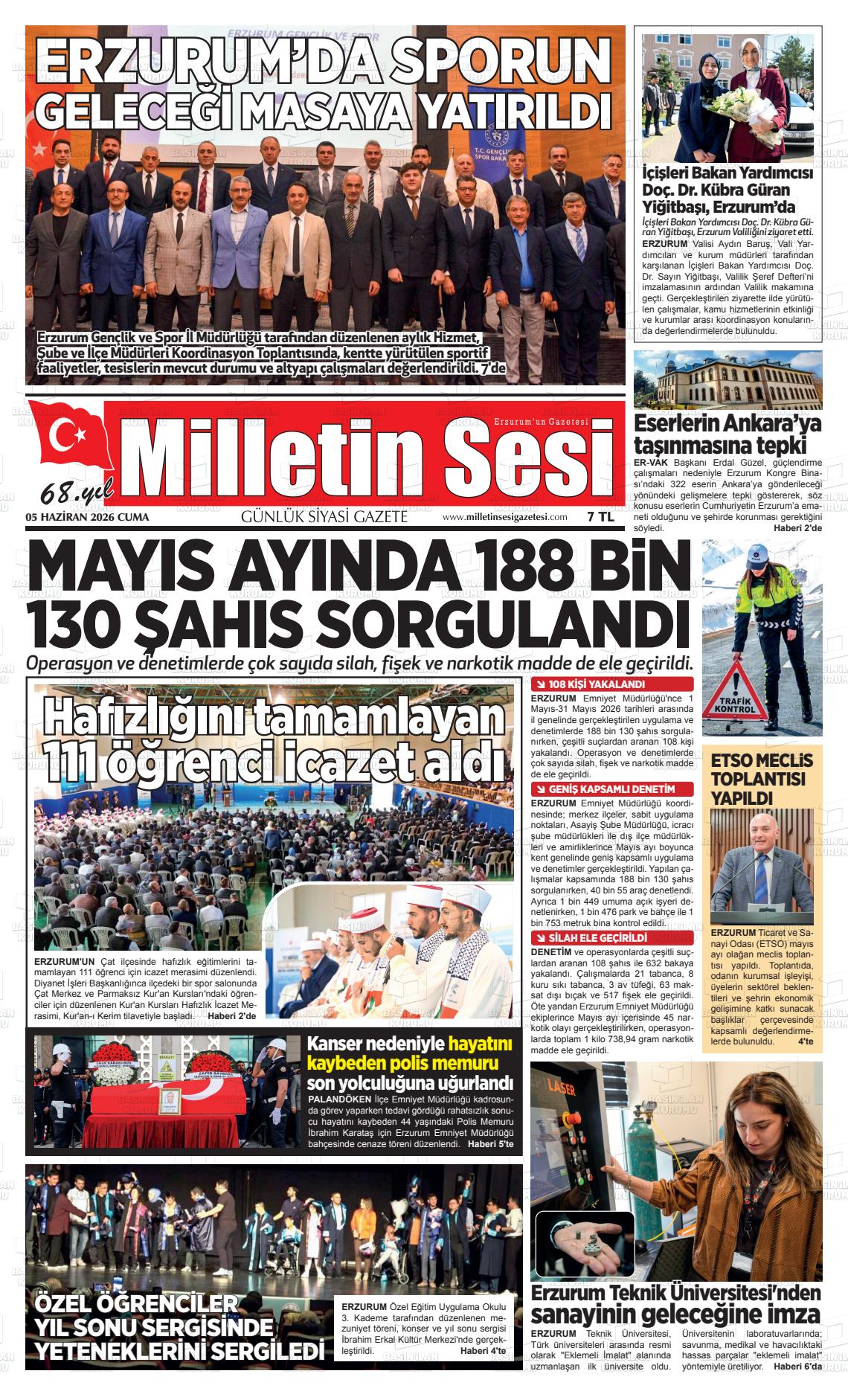 Erzurum Milletinsesi 05.06.2026