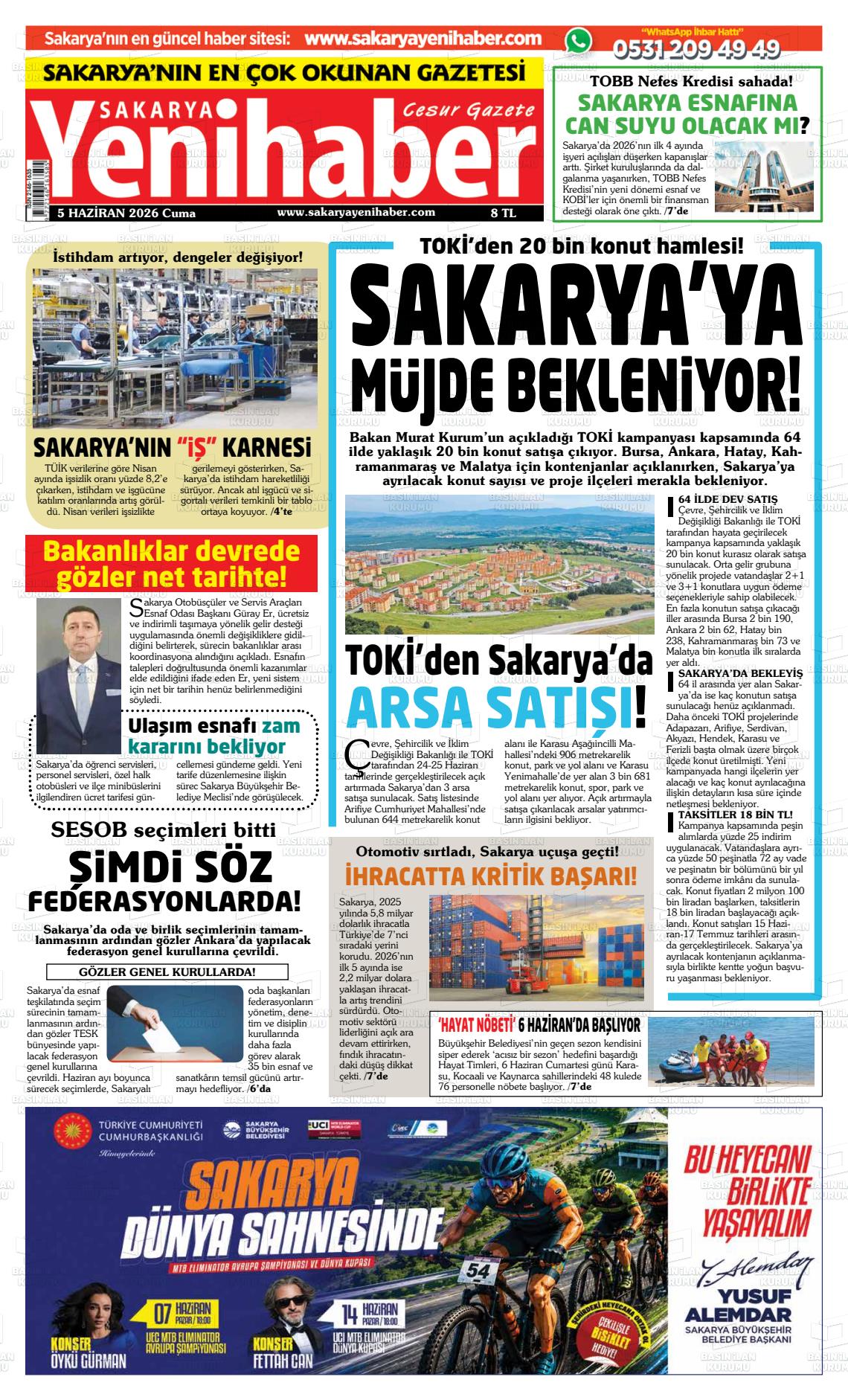 Sakarya Yenihaber 05.06.2026