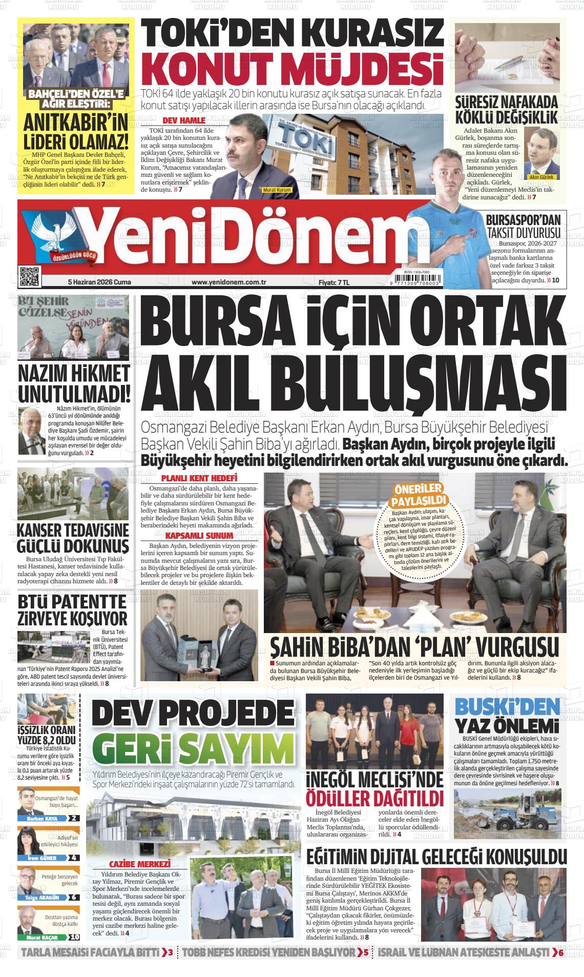 Bursa Yenidonem 05.06.2026