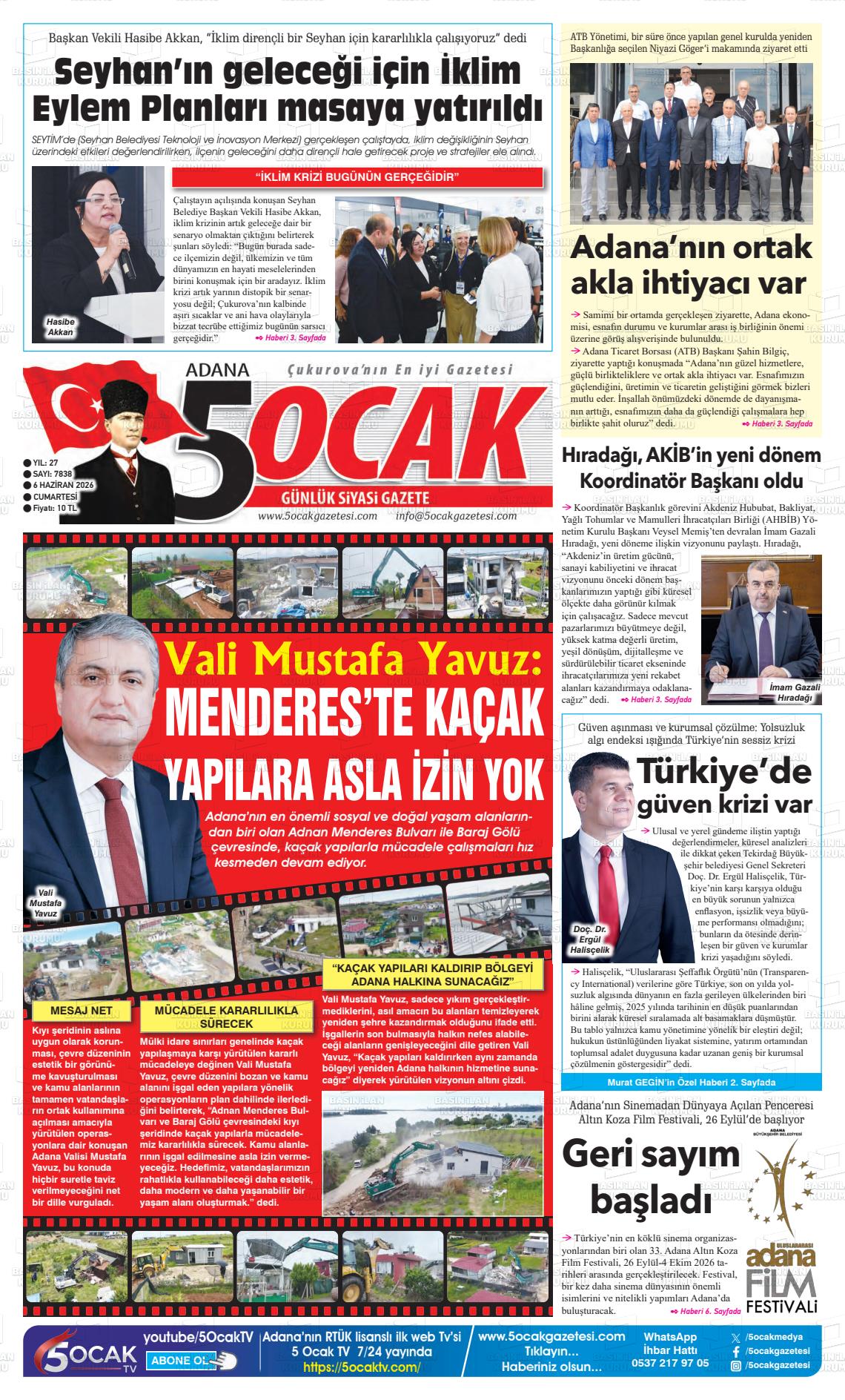 Adana 5 Ocak 06.06.2026