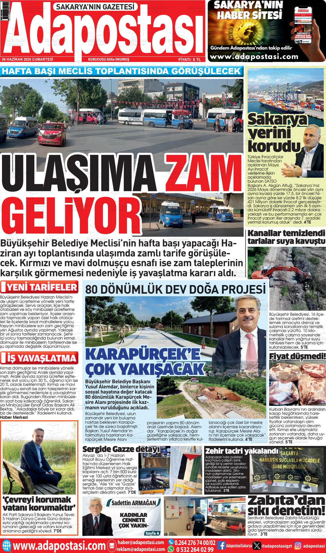 Sakarya Adapostasi 06.06.2026